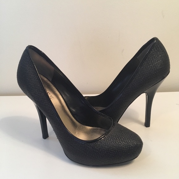 Guess Shoes - Guess Dark Gray/Black Party Pumps